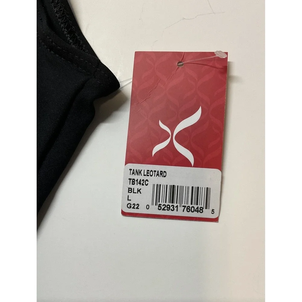 NWT Capezio The Dancemaker Toddler Girls Tank‎ Leotard Black Size Large